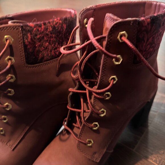 TIMBERLAND | Women's Burgundy Heel Boot Tim's 9.5 - Picture 4 of 9